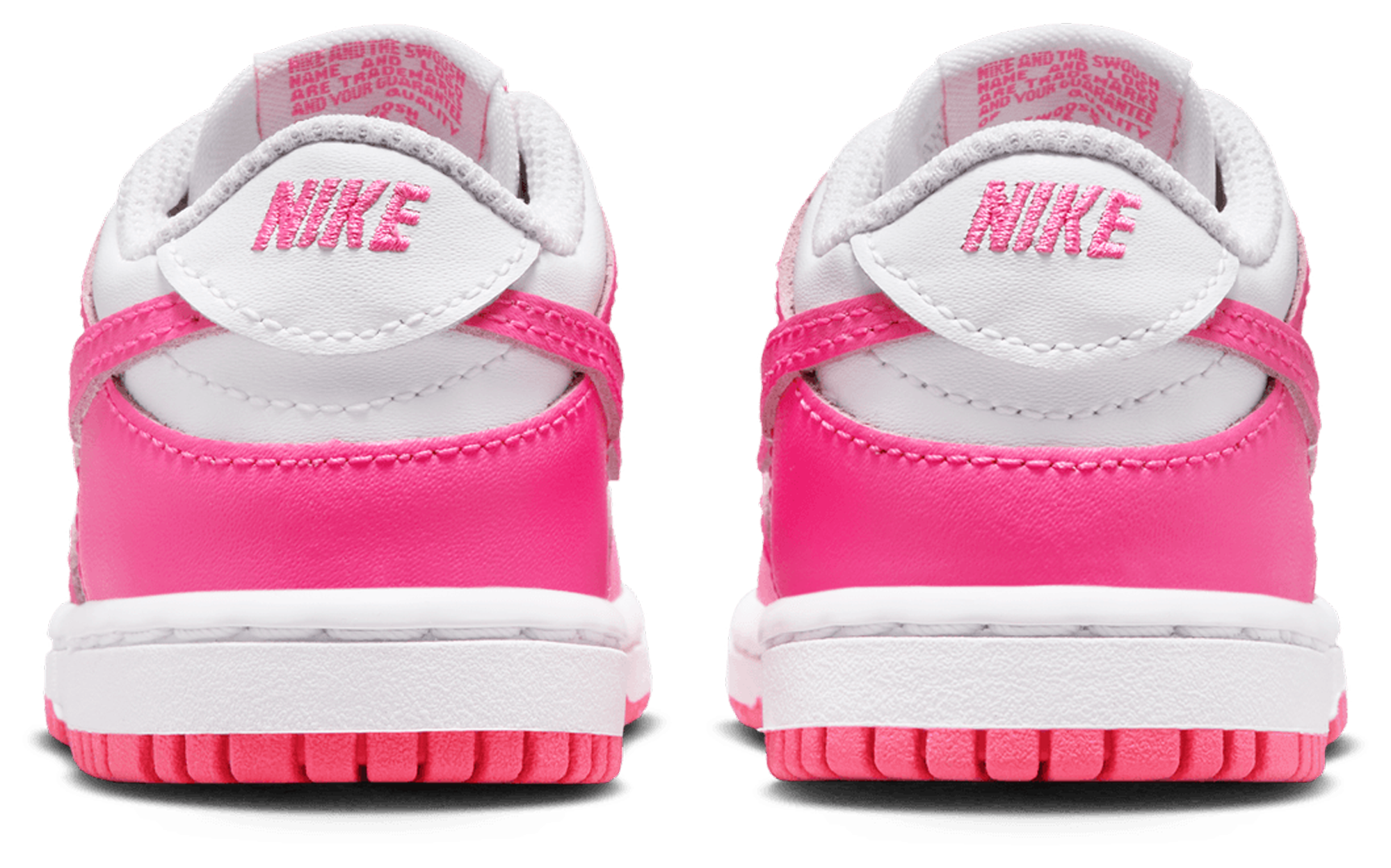 Nike Dunk Low 童款 - Laser Fuchsia/White - Image 3