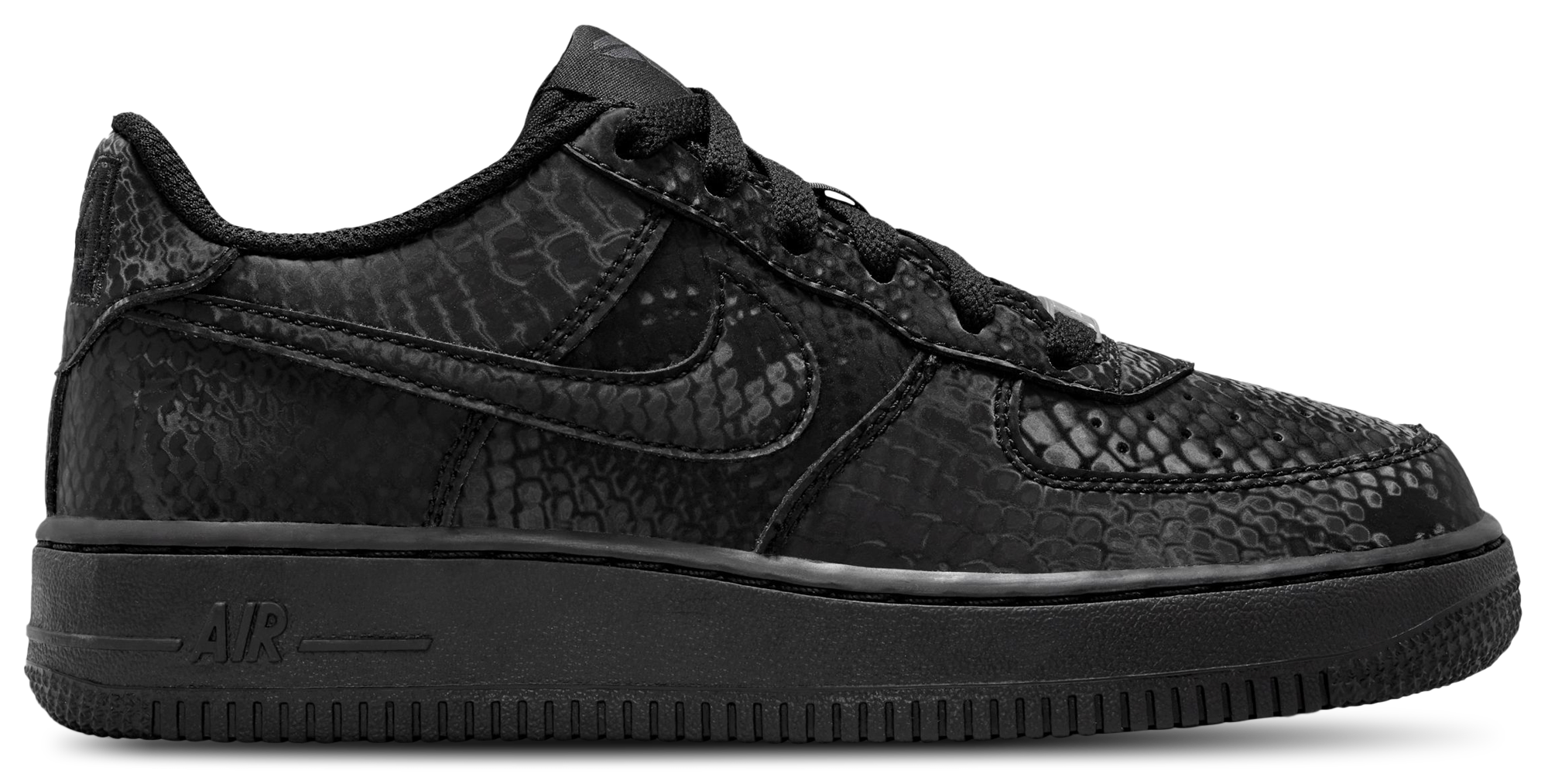 Nike Air Force 1 Low 童款 - Black/Black/Black - Image 1