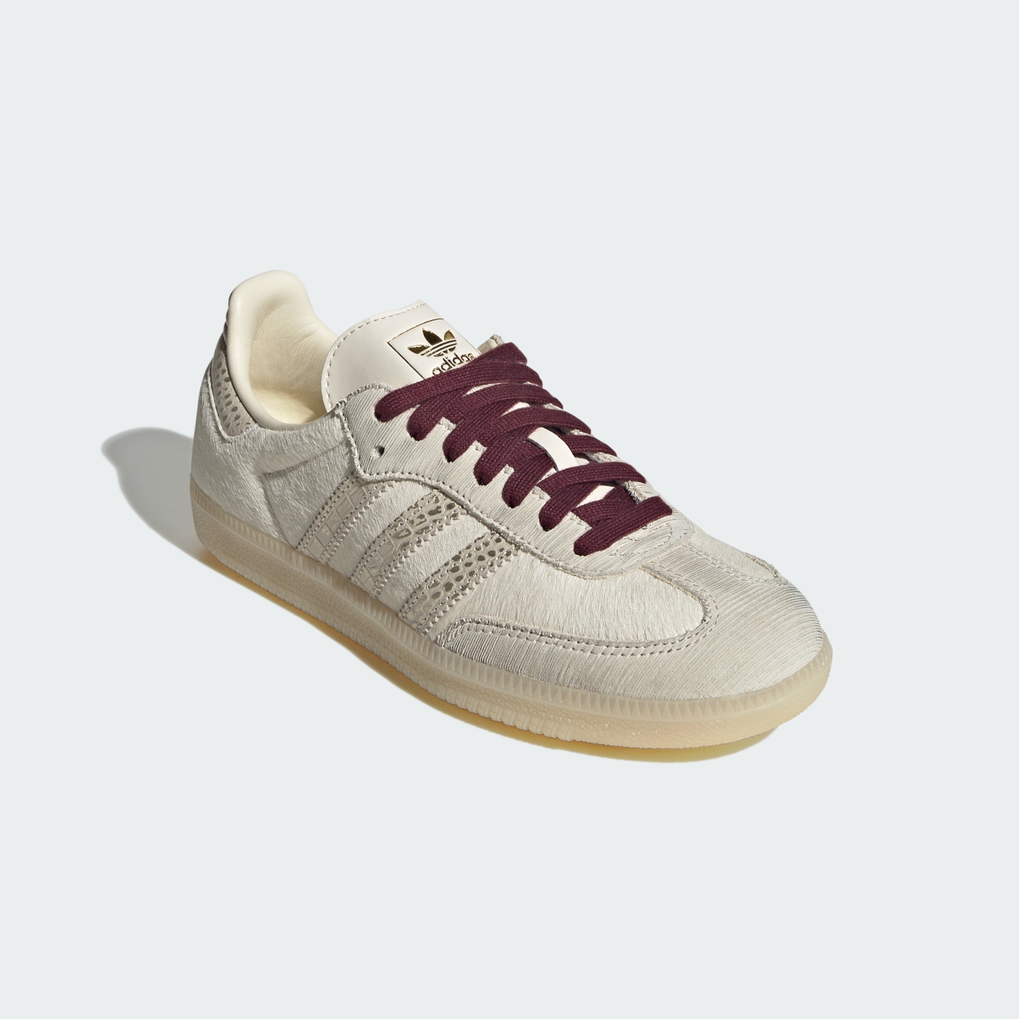 adidas SAMBA OG SHOES - Cream White / Cream White / Maroon - View 5