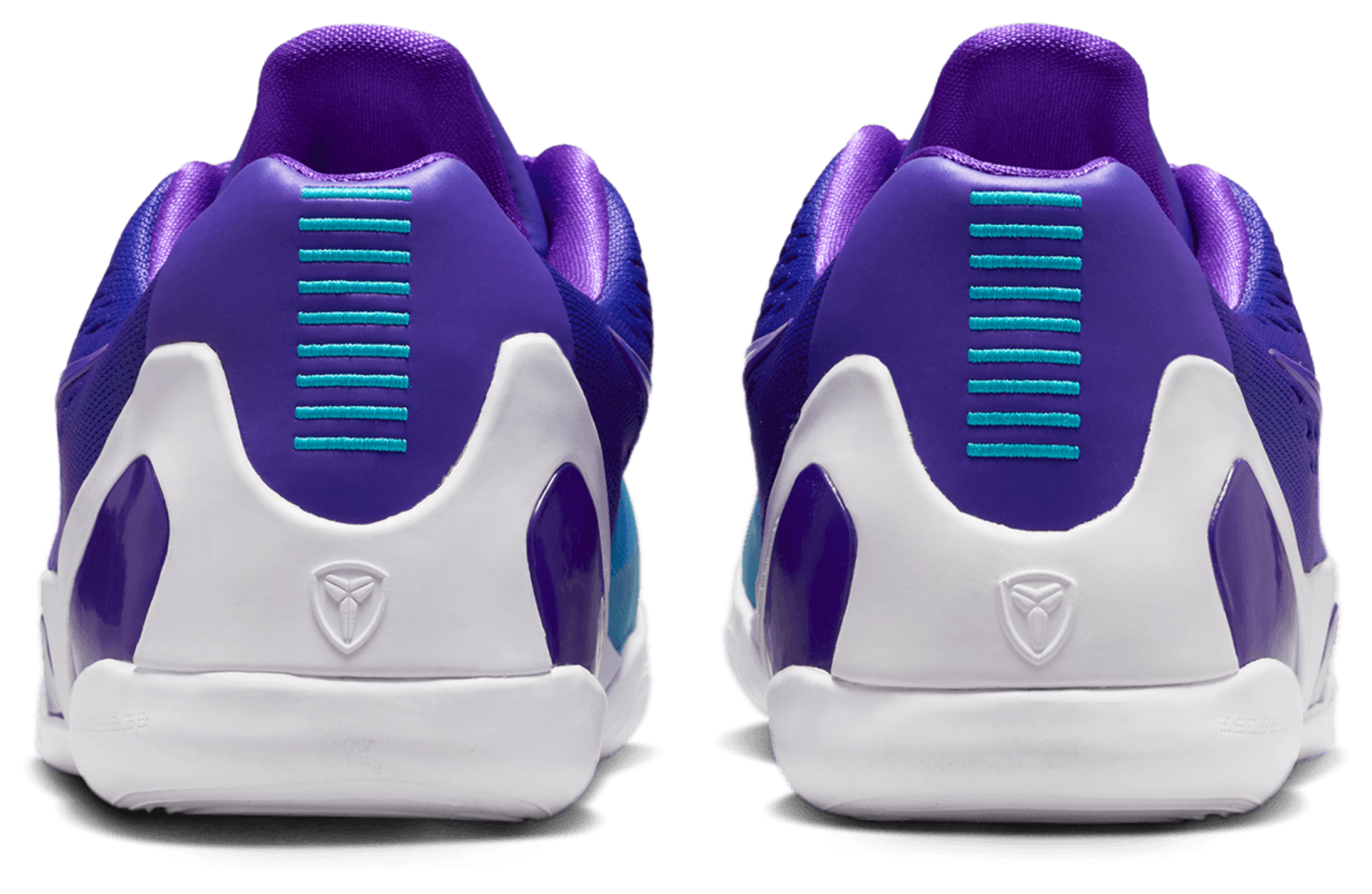 Nike Kobe IX Low EM 童款 - White/Blue Lagoon/Fierce Purple - Image 3
