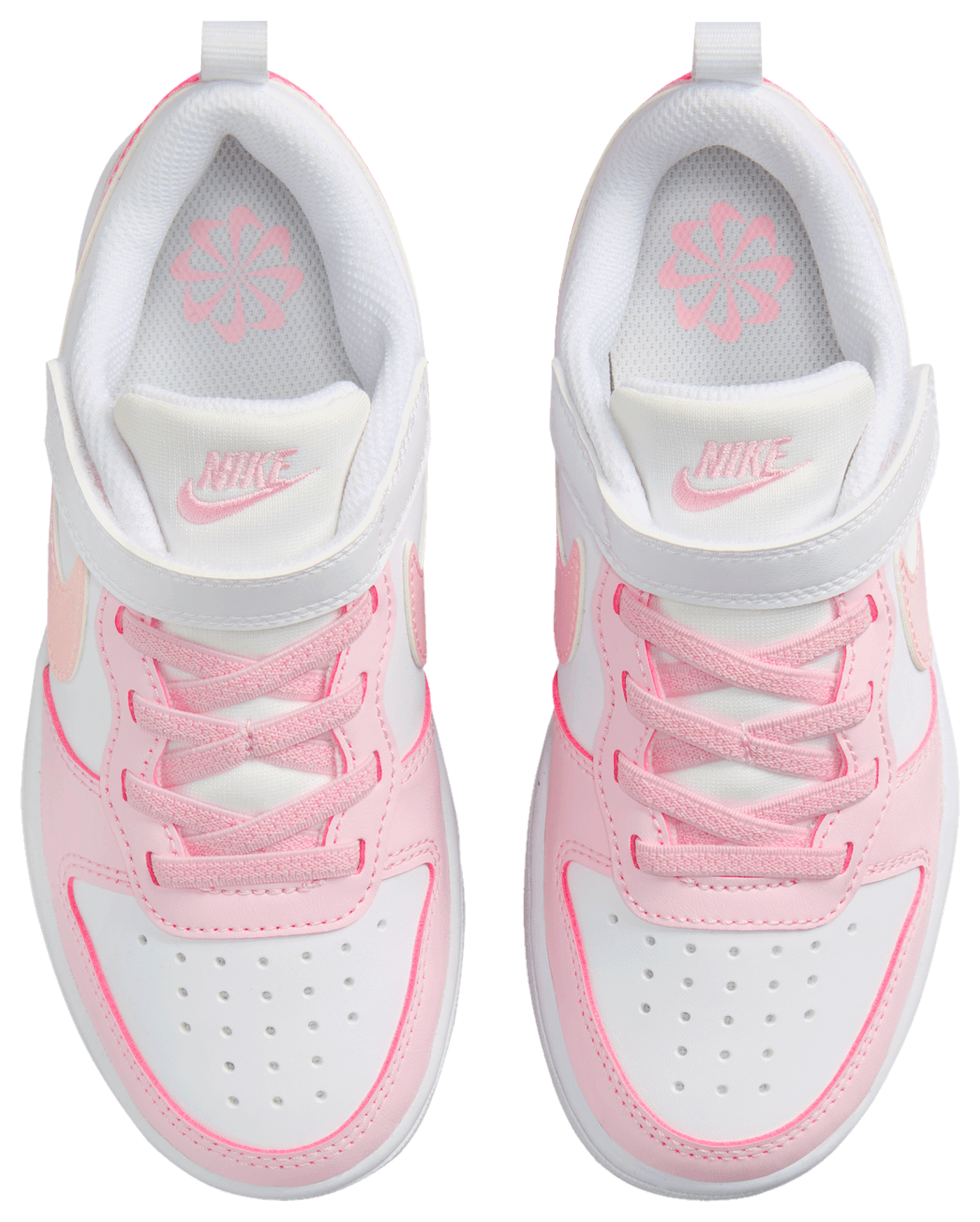 Nike Court Borough Low Recraft 童款 - White/Pink Foam - Image 5