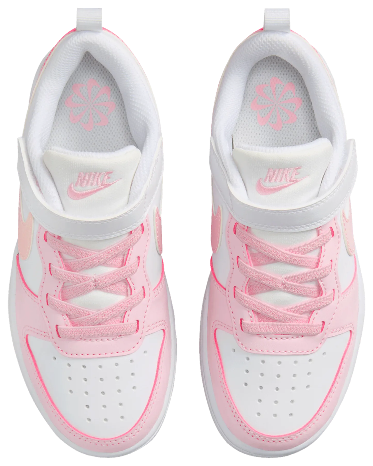 Nike Court Borough Low Recraft 童款 - White/Pink Foam - Image 5