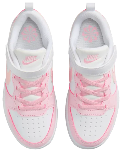 Nike Court Borough Low Recraft 童款 - White/Pink Foam - Image 5