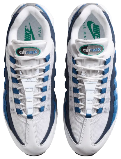 Nike Air Max 95 - Men's - Emerald Green/White/Lake Blue - Image 4