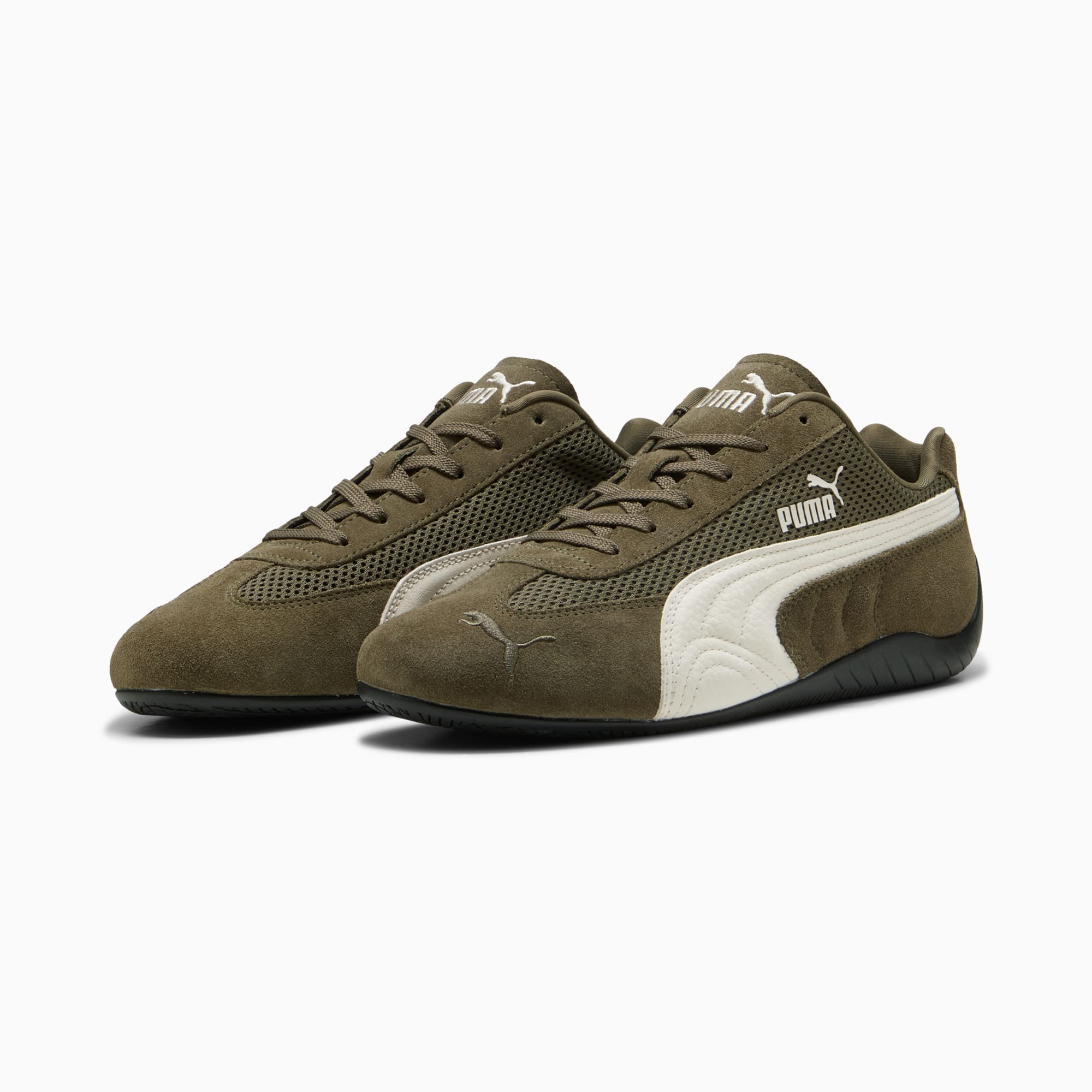Speedcat Mesh Sneakers - Loden Green-Warm White - 4