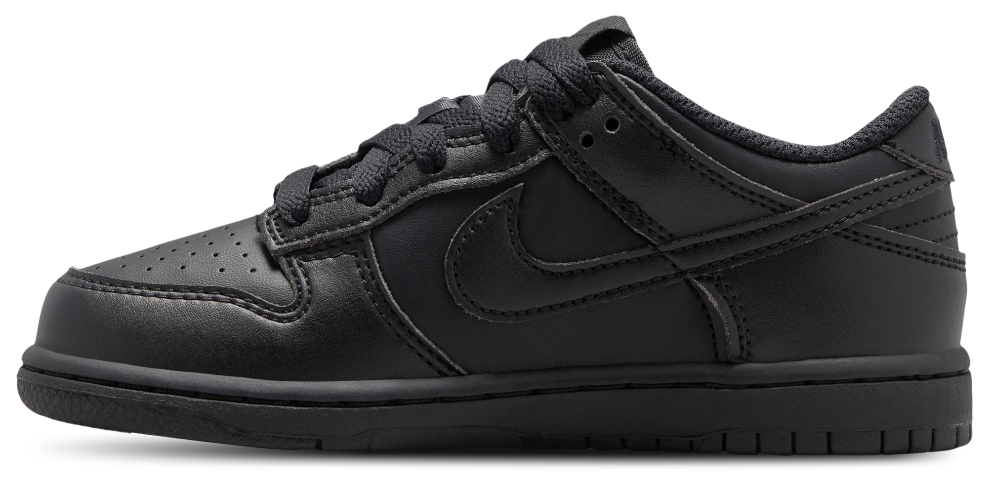Nike Dunk Low N 童款 - Black/Black - Image 2