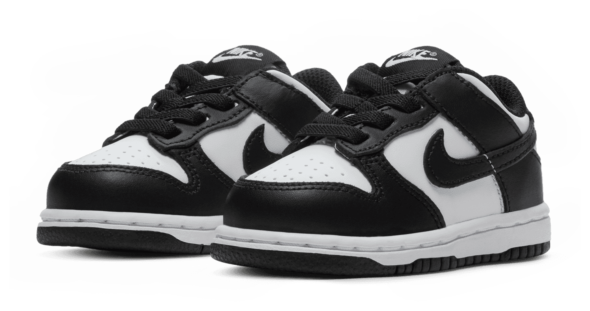 Nike Dunk Low 童款 - Black/White/White - Image 6