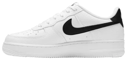 Nike Air Force 1 Low 童款 - White/Black - Image 2