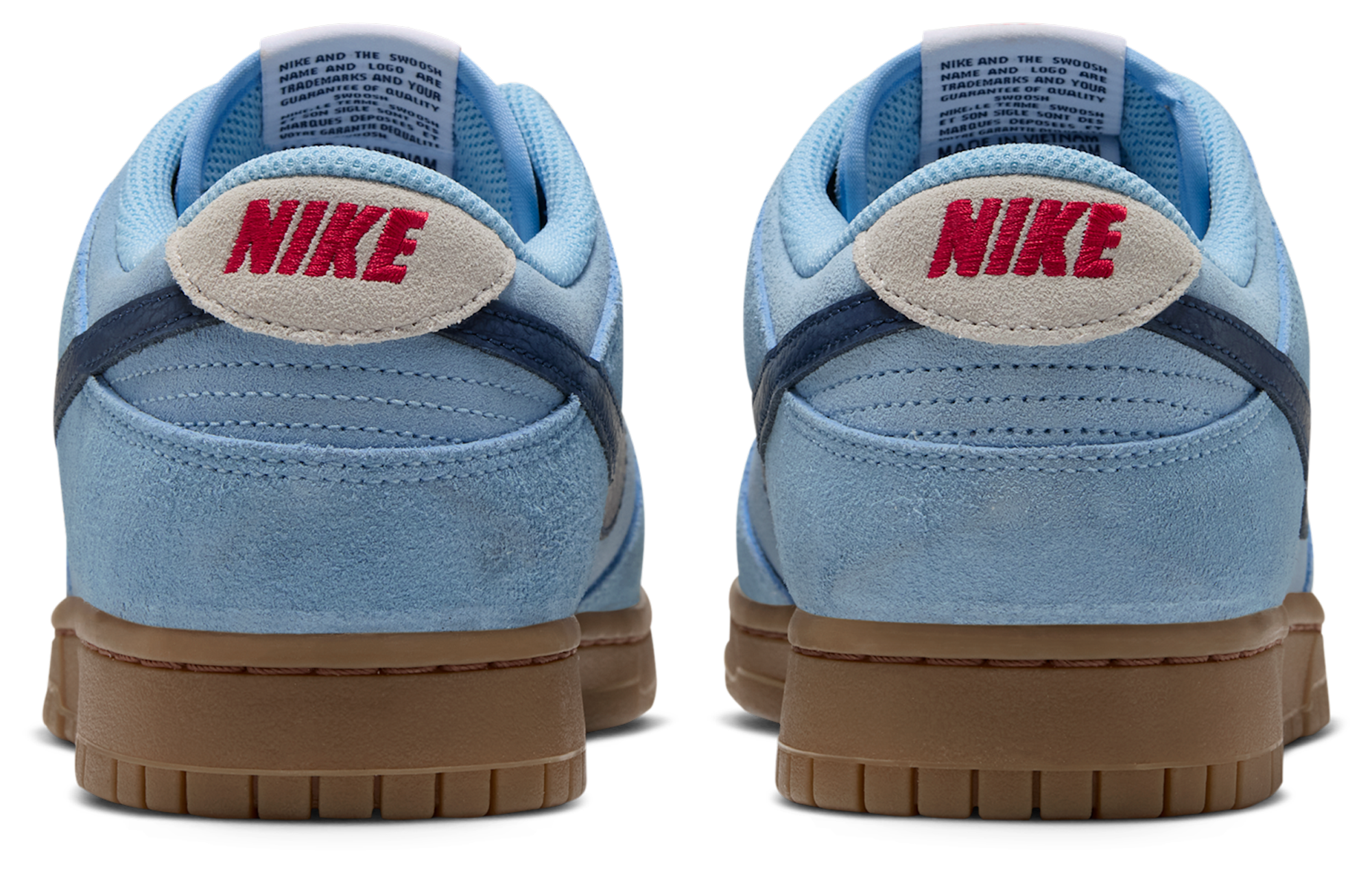 Nike Dunk Low Retro - Summit White/Soft Blue/Midnight Navy - Image 3