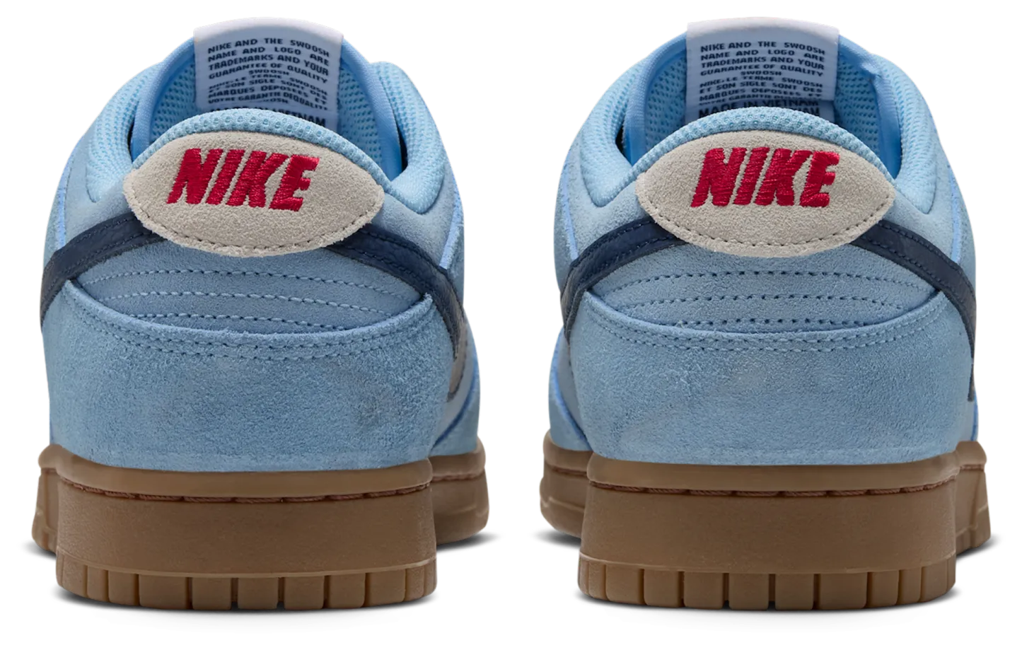 Nike Dunk Low Retro - Summit White/Soft Blue/Midnight Navy - Image 3
