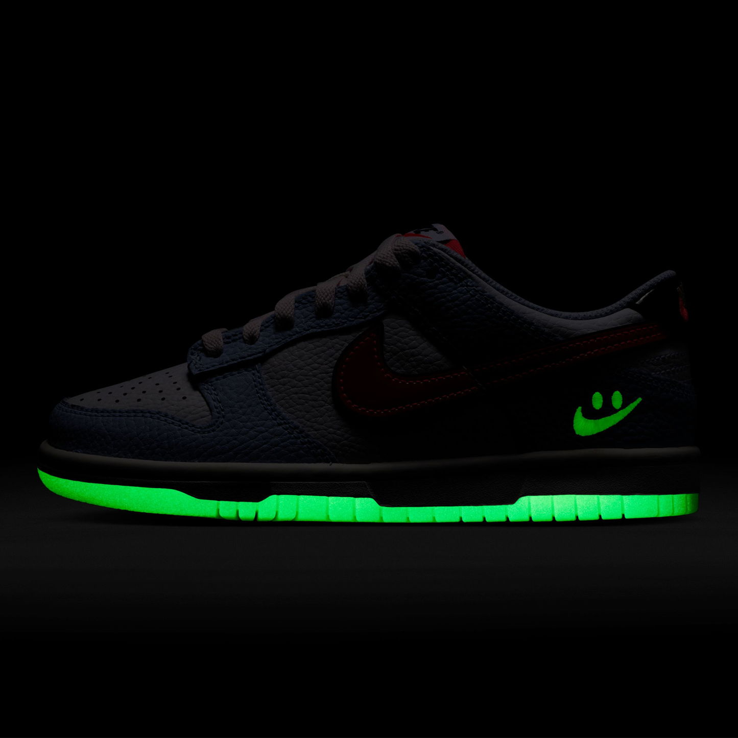 Nike Dunk Low - Kids - White/Hydrogen Blue/Flash Crimson - Image 6
