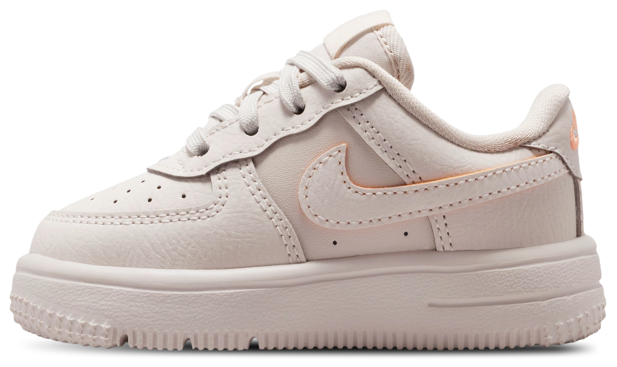 Nike Force 1 Low Lace SE 童款 - Orewood Brown/Orange Pulse/Football Gray - Image 2