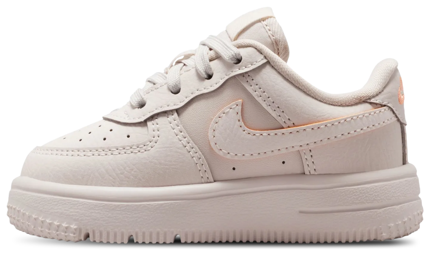 Nike Force 1 Low Lace SE 童款 - Orewood Brown/Orange Pulse/Football Gray - Image 2