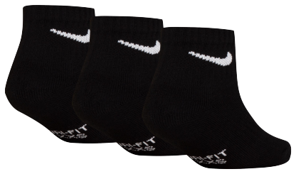 Nike Quarter Socks 6 Pack GSB 童款 - Black/White - Image 3