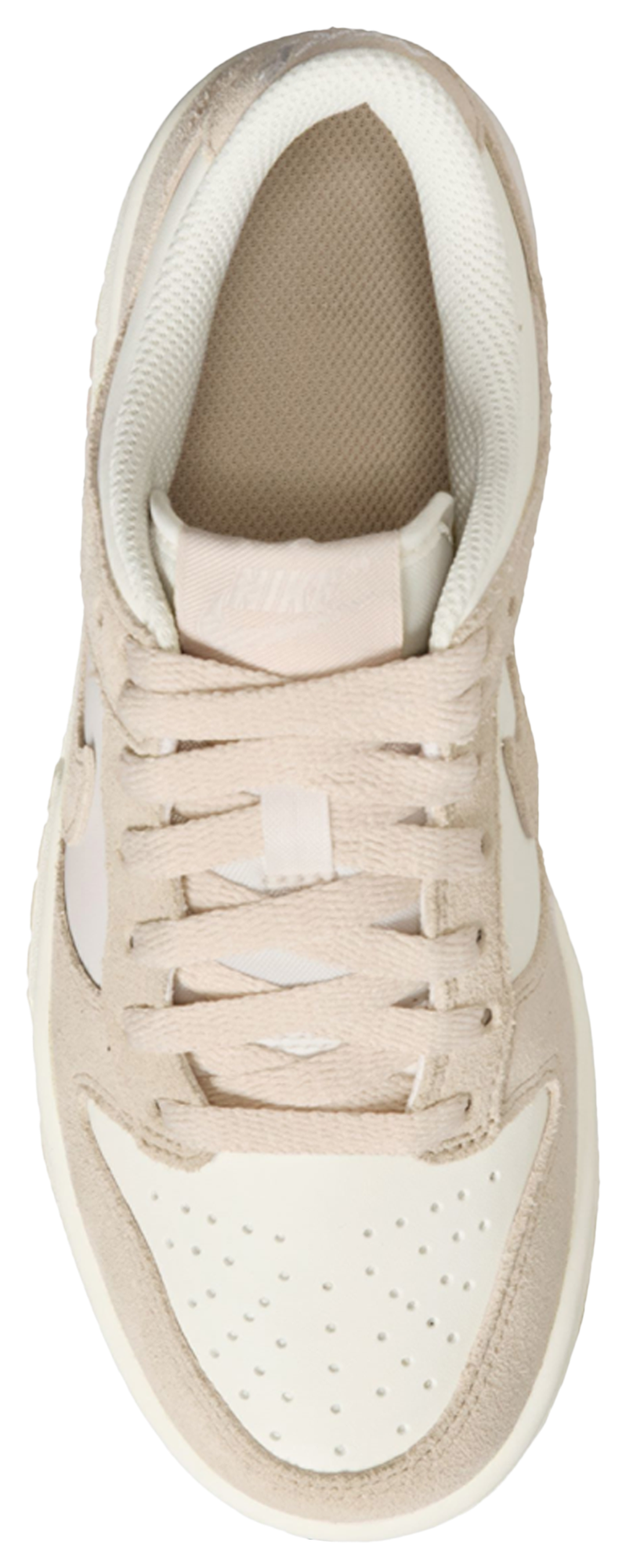Nike Dunk Low Suede 童款 - White/Tan - Image 3