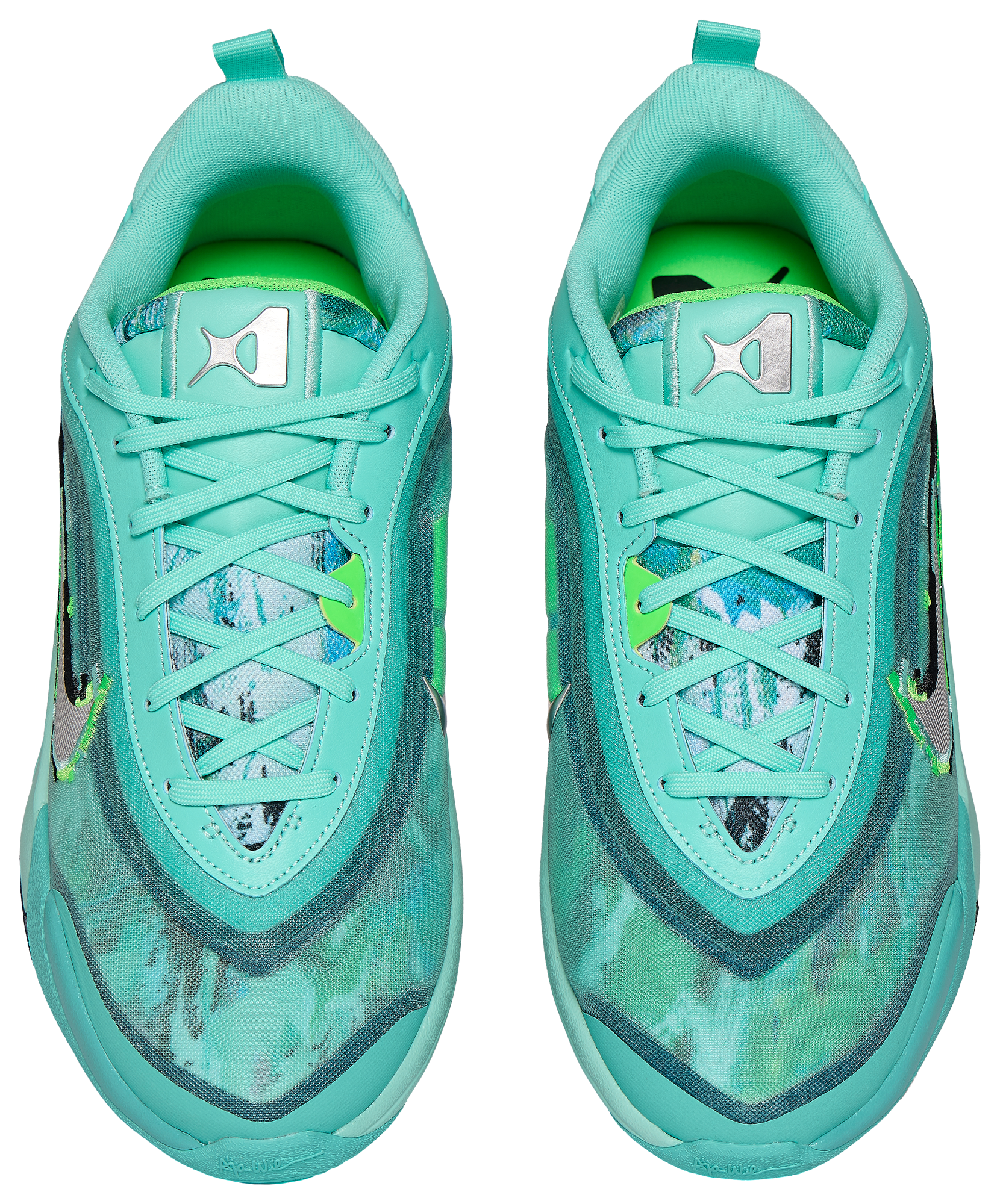 Nike A'One KC 童款 - Metallic Silver/Washed Teal/Bleached Turquoise - Image 4