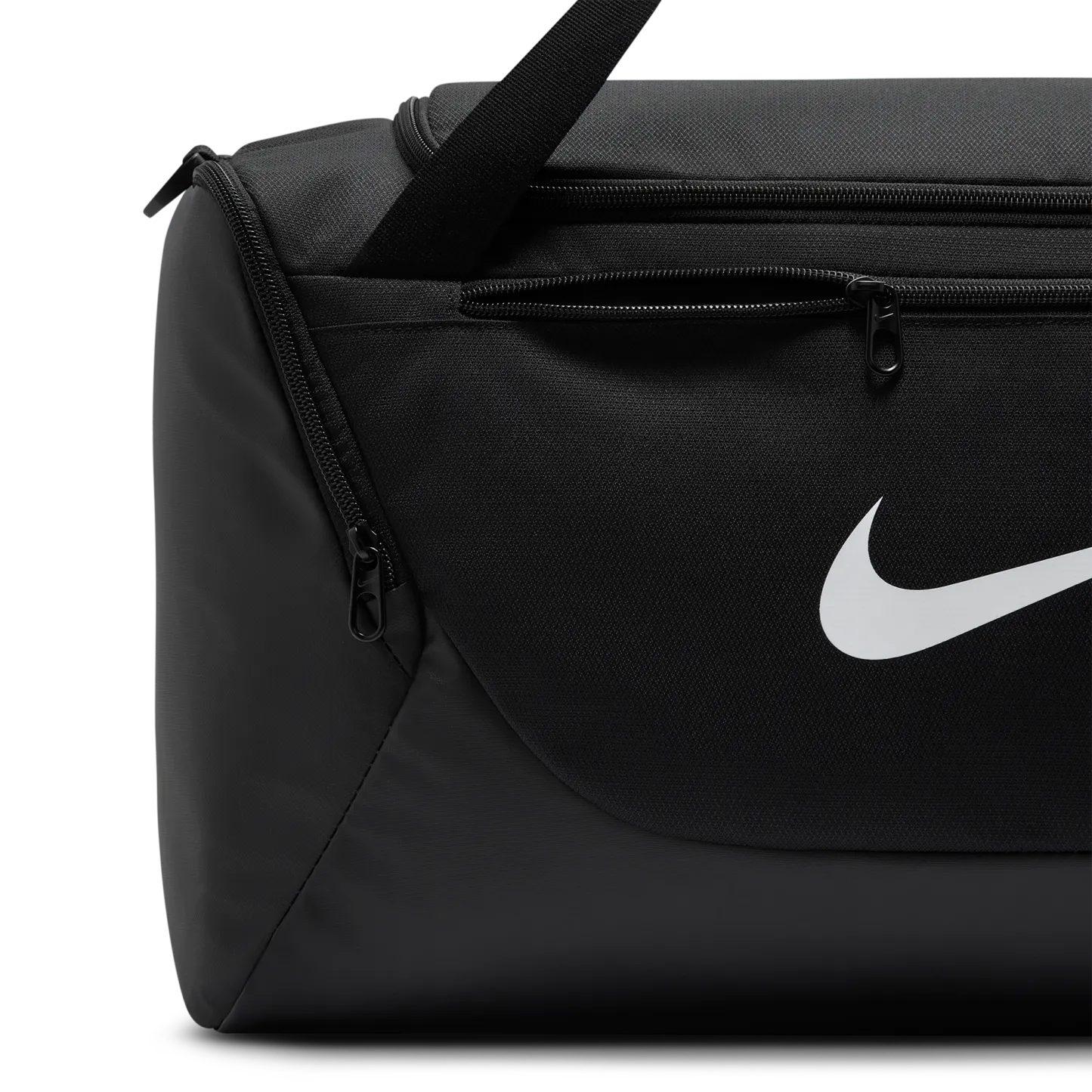 Nike Brasilia Small Duffel - Black/Black/White - Image 6