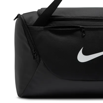 Nike Brasilia Small Duffel - Black/Black/White - Image 6