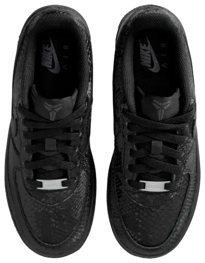 Nike Air Force 1 Low 童款 - Black/Black/Black - Image 4