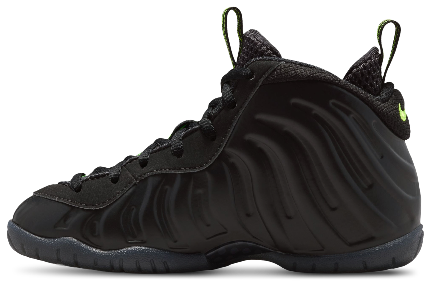 Nike Little Posite Pro 童款 - Voltage Yellow/Black - Image 2