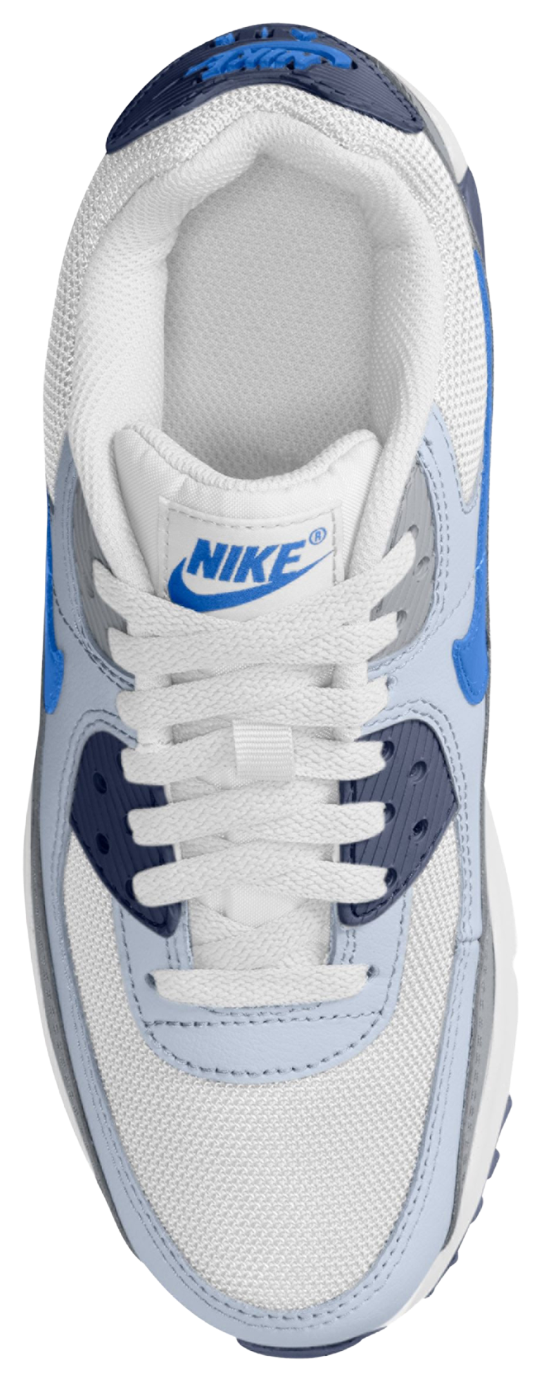 Nike Air Max 90 Mesh 童款 - White/Midnight Navy/Blue Crystal - Image 3