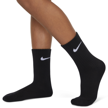 Nike 6 Pack Dri-FIT Performance Basic Crew Socks 童款 - Black - Image 3