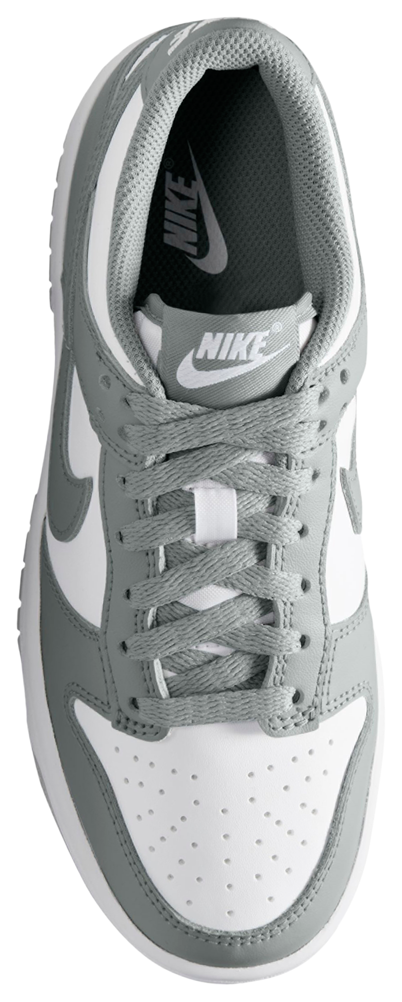 Nike Dunk Low 童款 - White/White/Light Smoke Grey - Image 3