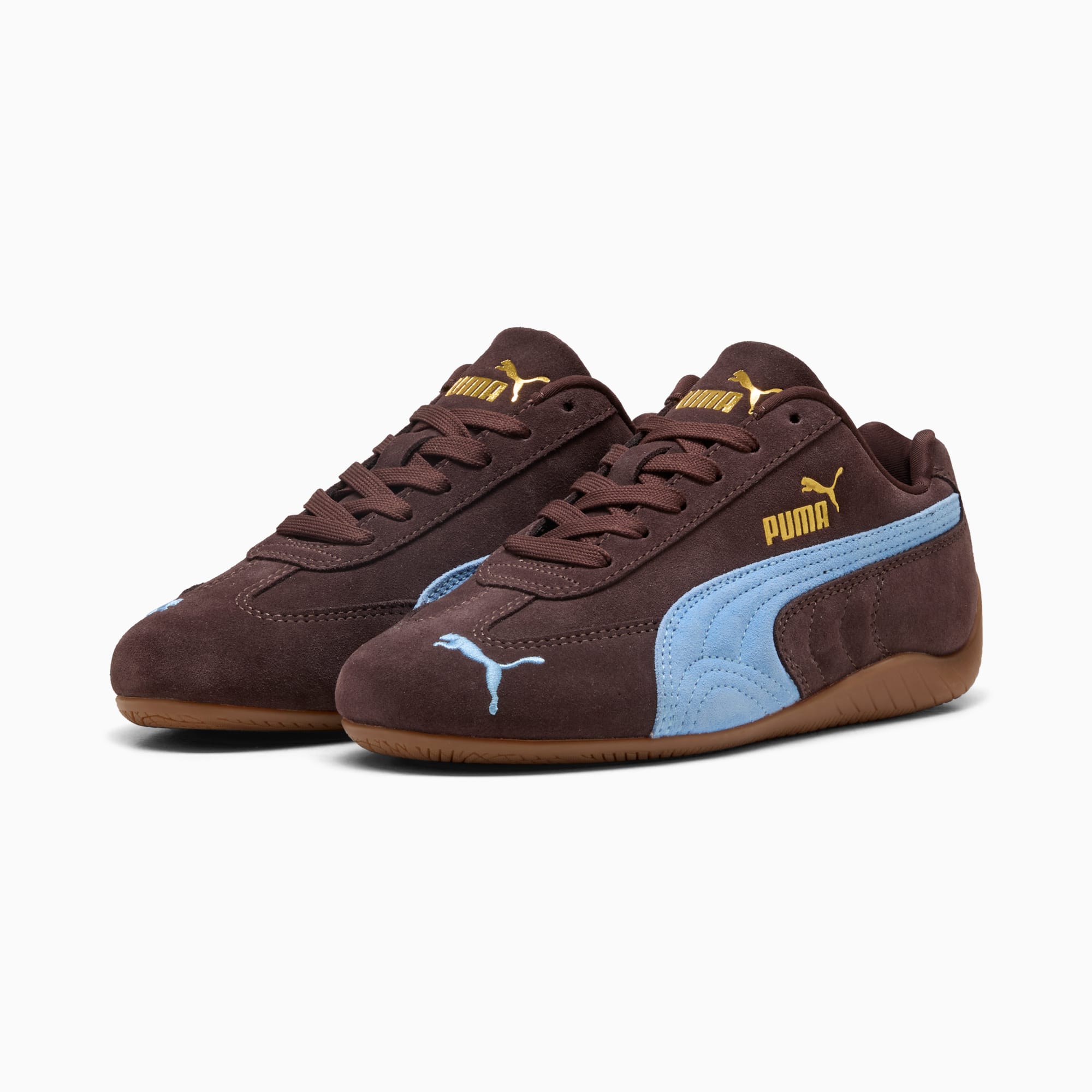 Speedcat OG Big Kids' Sneakers - Chocolate Brown-Team Light Blue - 2