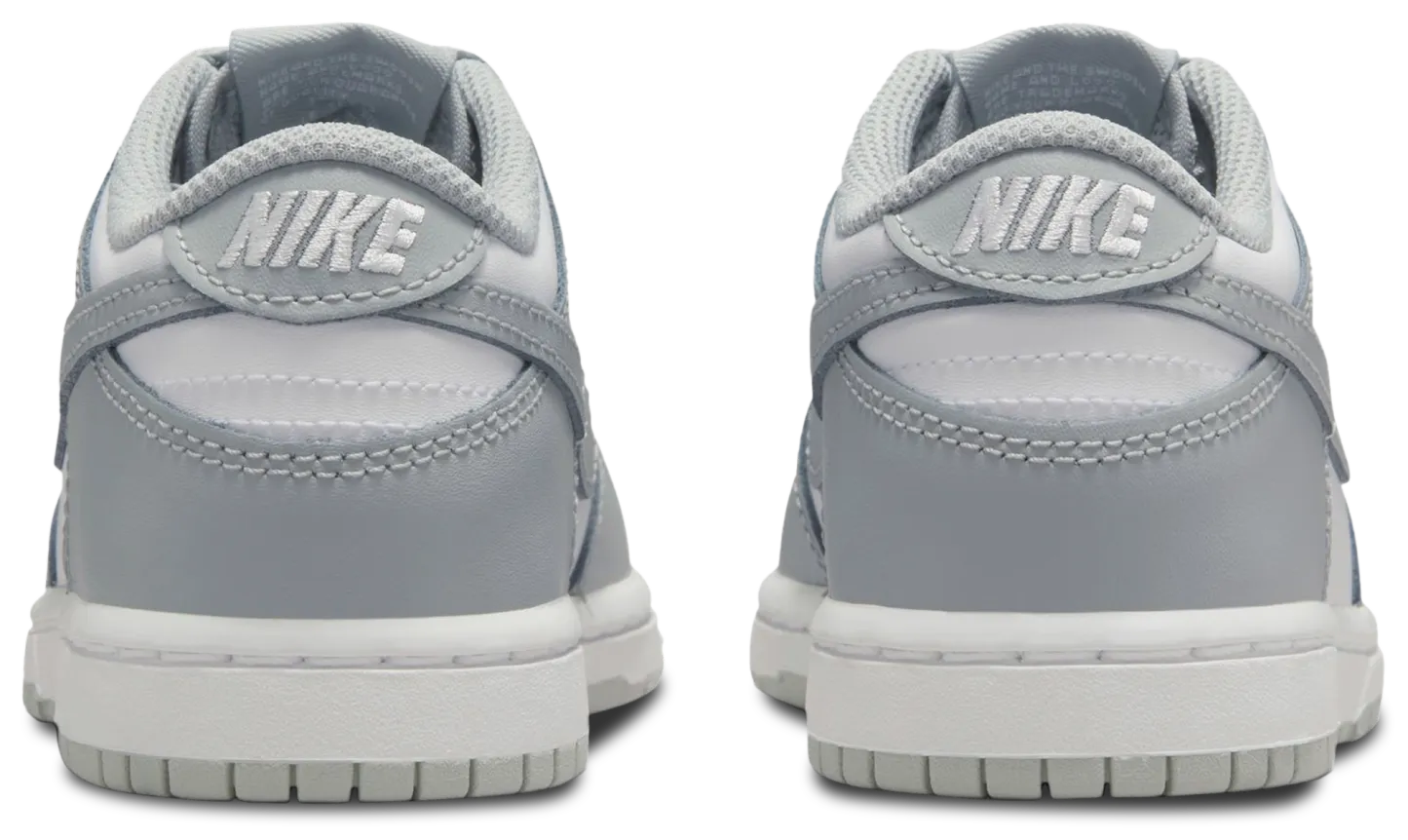 Nike Dunk Low 童款 - Light Smoke Grey/White/White - Image 3