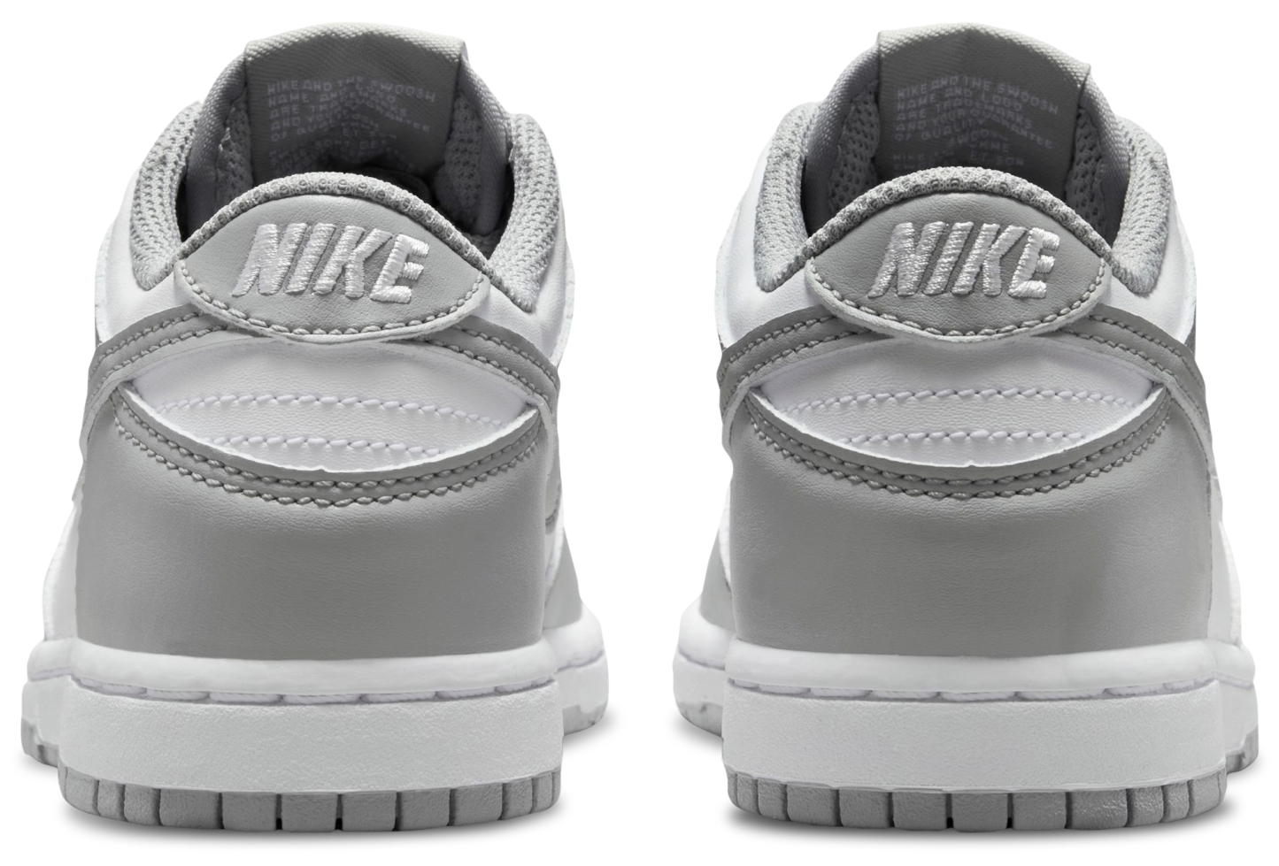 Nike Dunk Low N 童款 - White/Smoke Grey - Image 3