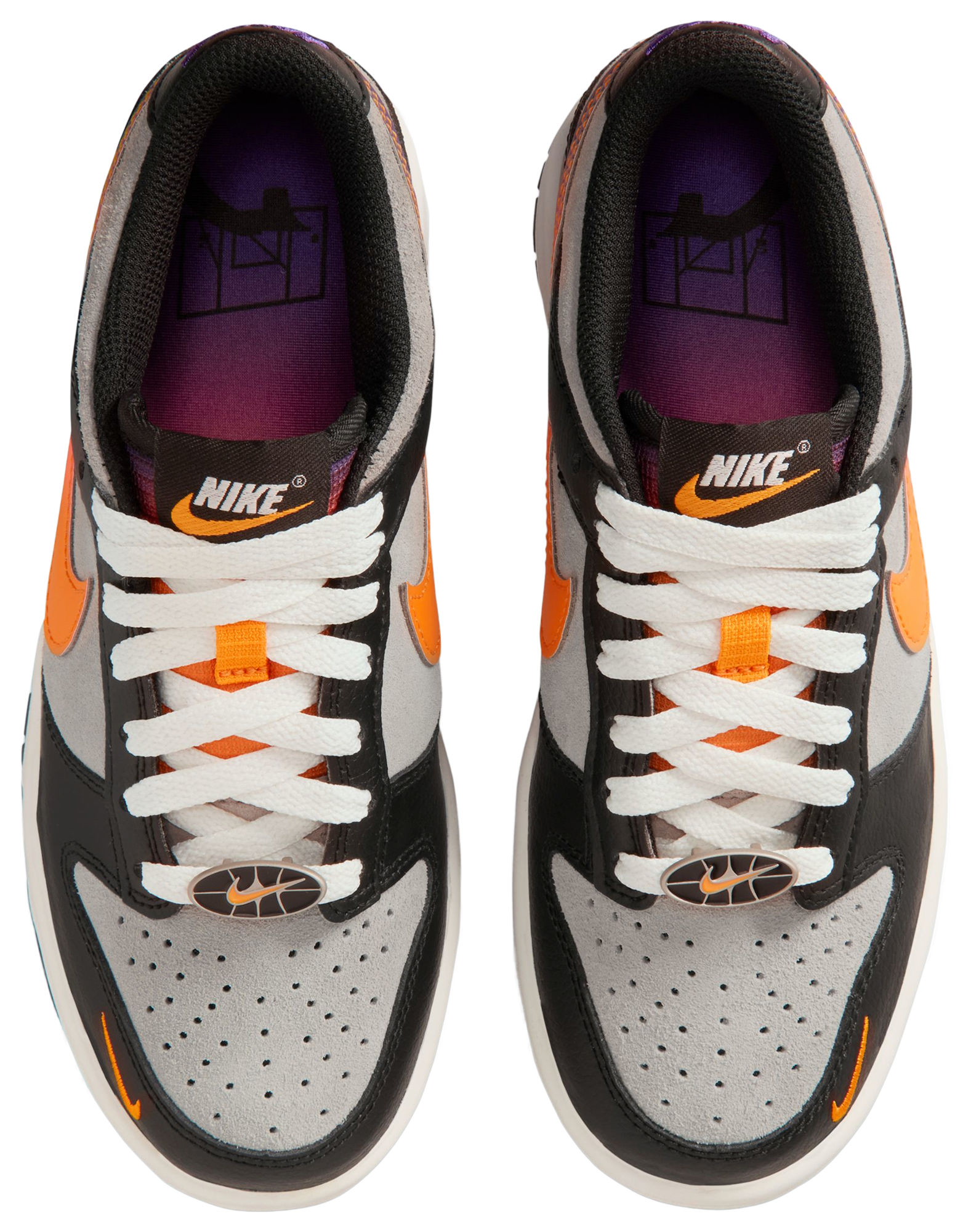 Nike Dunk Low 童款 - Grey/Purple/Orange - Image 4