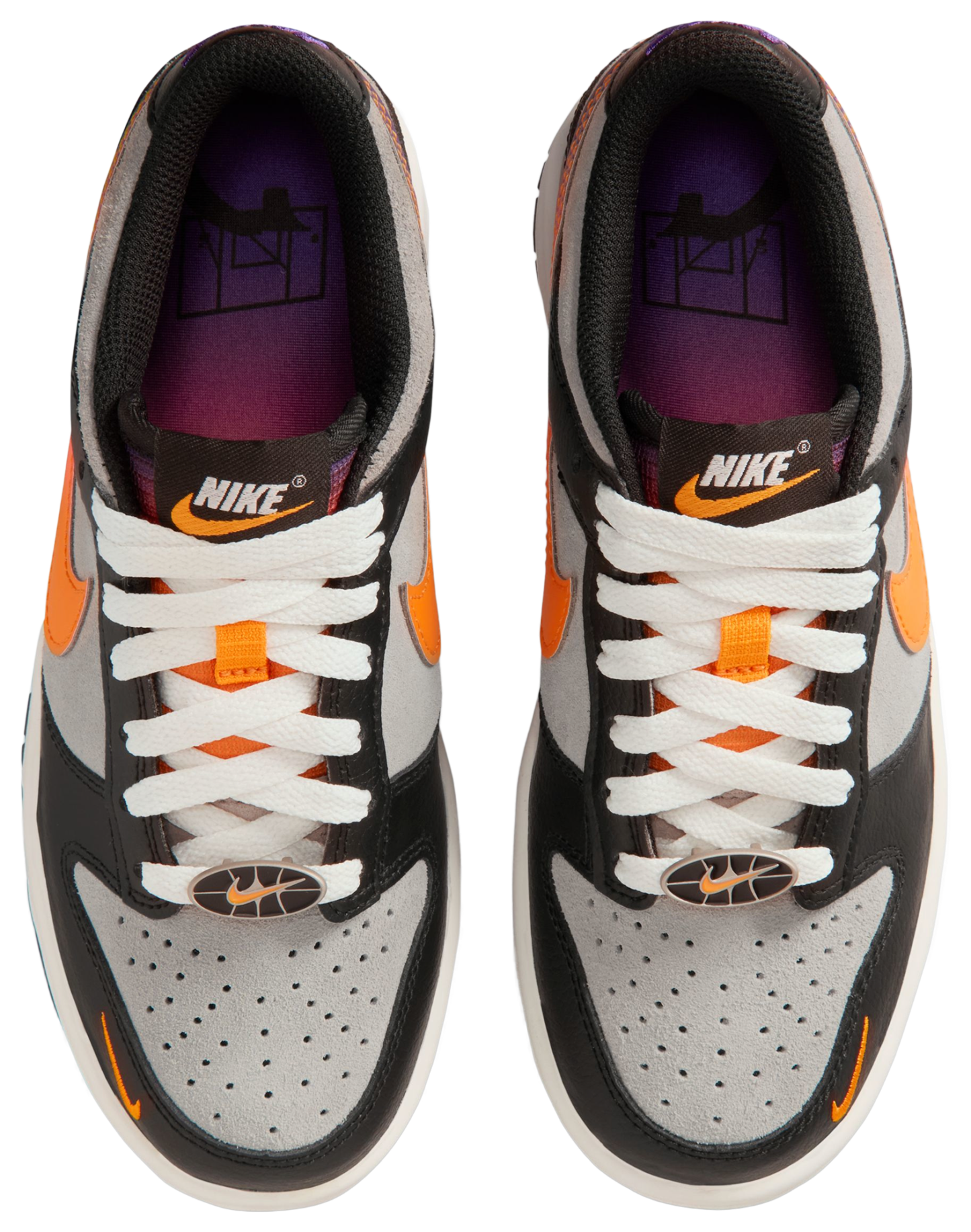 Nike Dunk Low 童款 - Grey/Purple/Orange - Image 4