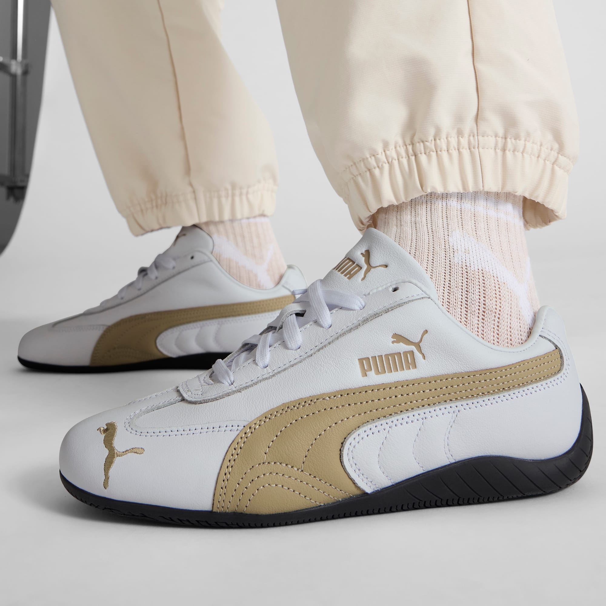 Speedcat Leather Women's Sneakers - PUMA White-Toasted Almond - 2