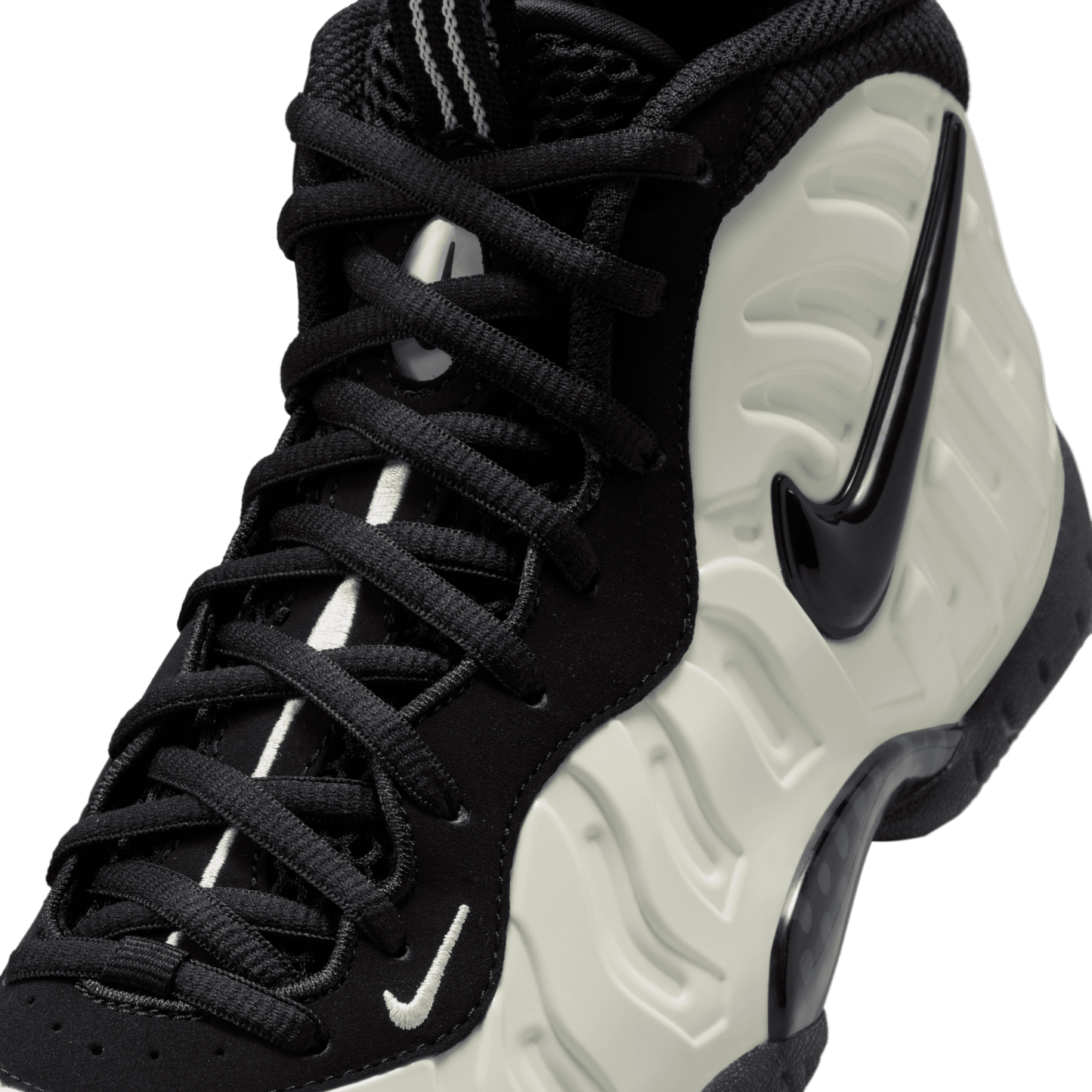 Nike Little Posite Pro 童款 - Black/White/Summit White - Image 7