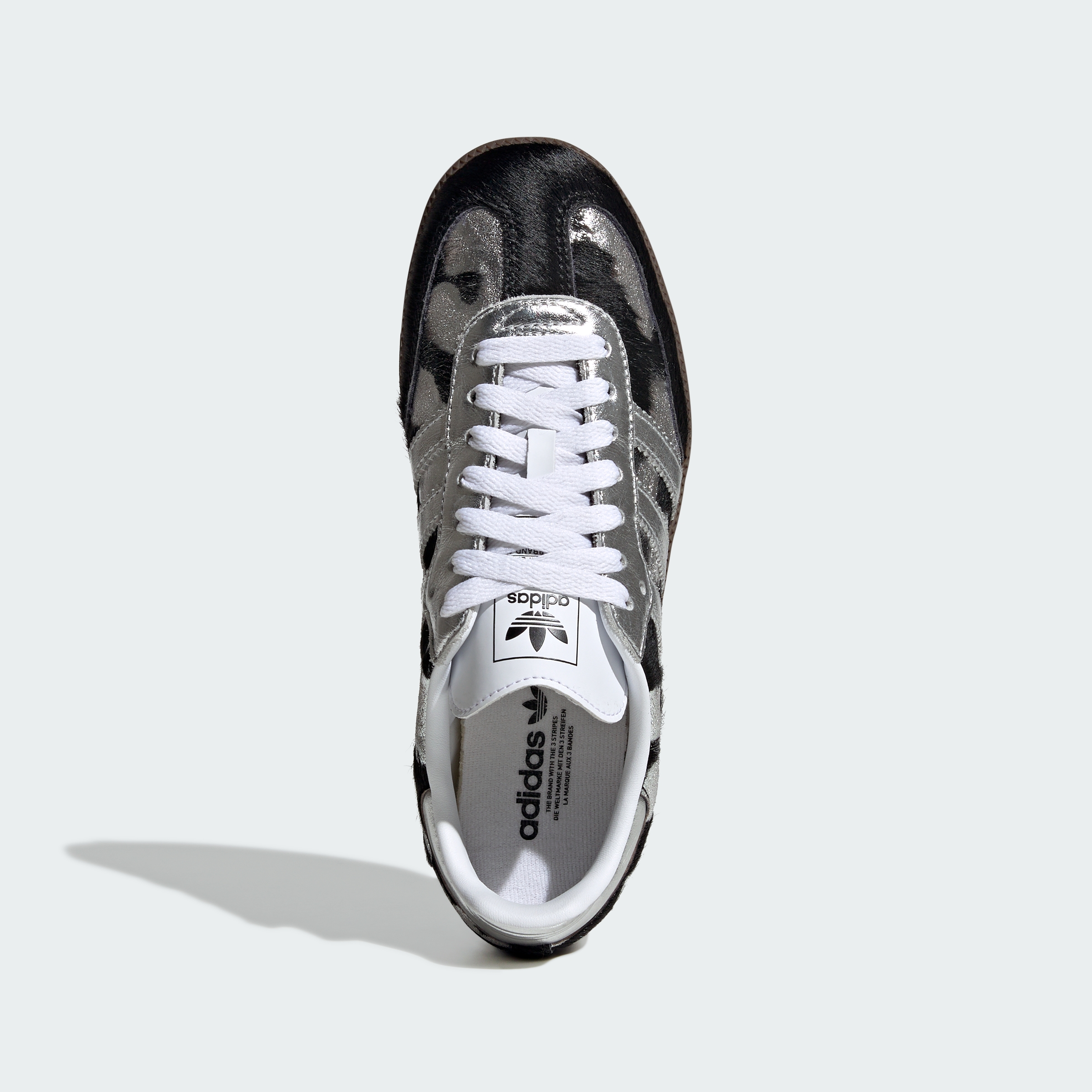 adidas SAMBA OG SHOES - Core Black / Silver Metallic / Cloud White - View 2