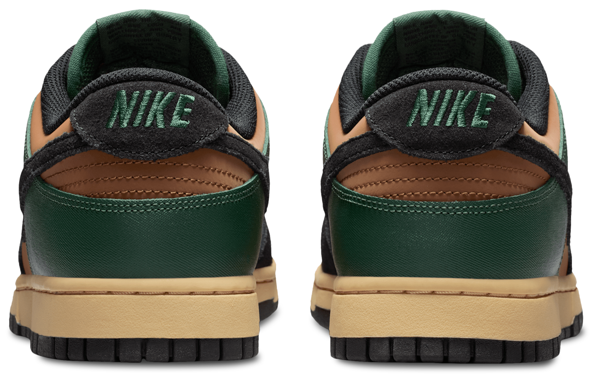 Nike Dunk Low Retro - Black/Fir/Light British Tan - Image 3