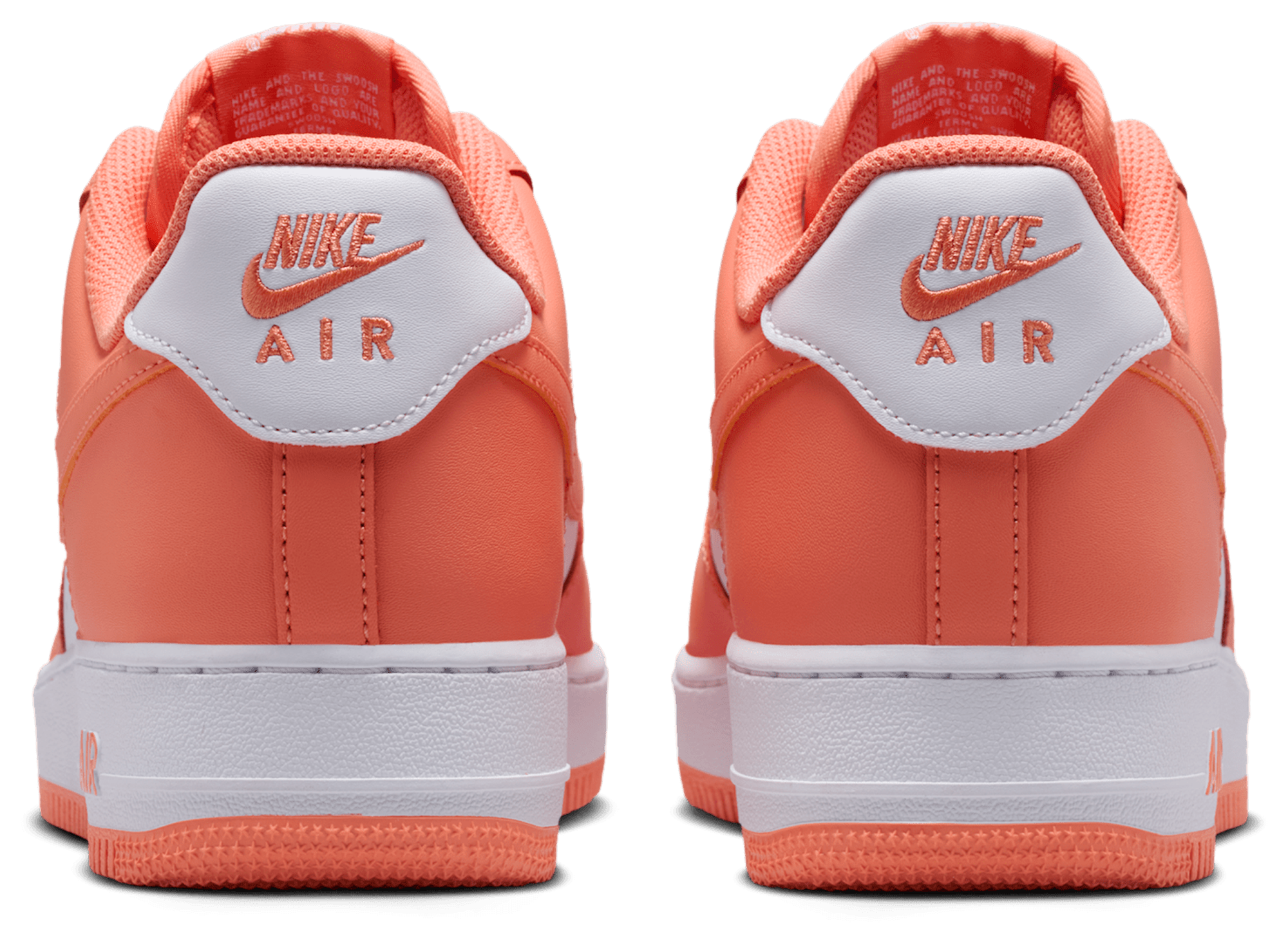 Nike Air Force 1 Low '07 - White/White/Orange Frost - Image 3