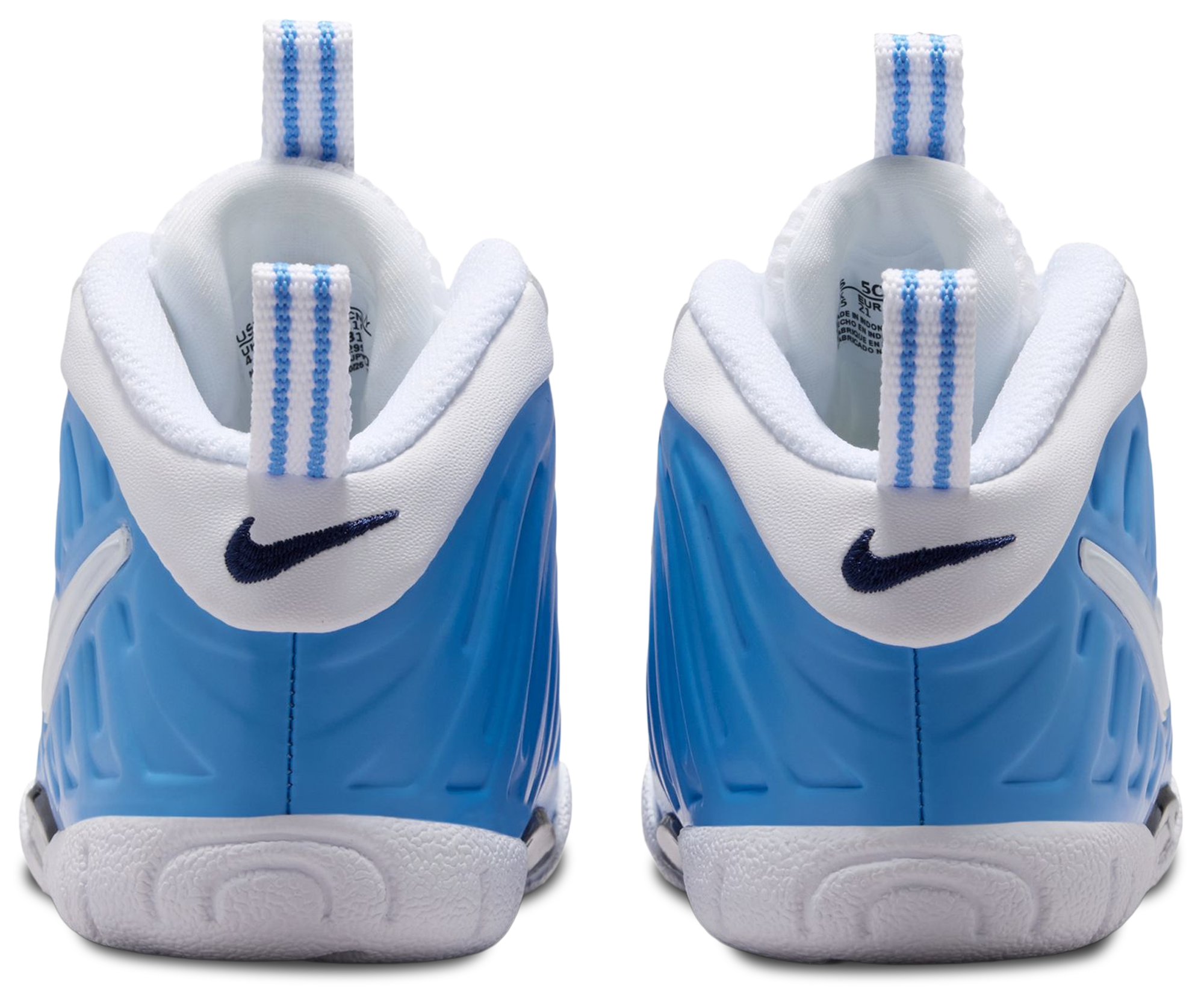 Nike Little Posite Pro 童款 - University Blue/White/Midnight Navy - Image 3