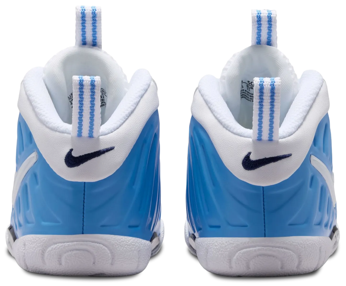 Nike Little Posite Pro 童款 - University Blue/White/Midnight Navy - Image 3