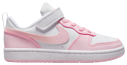 Nike Court Borough Low Recraft 童款 - White/Pink Foam - Image 1