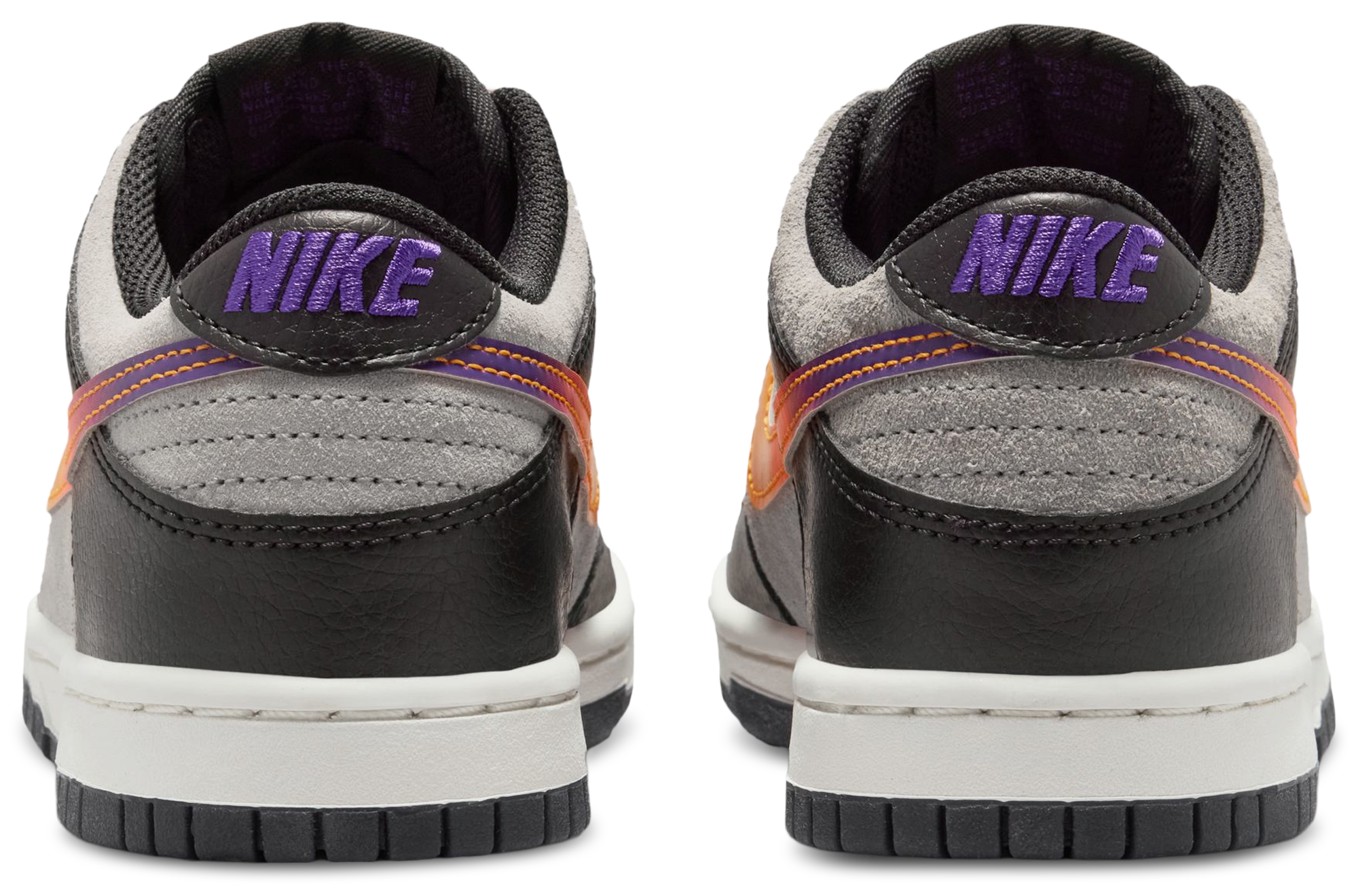 Nike Dunk Low 童款 - Grey/Purple/Orange - Image 3