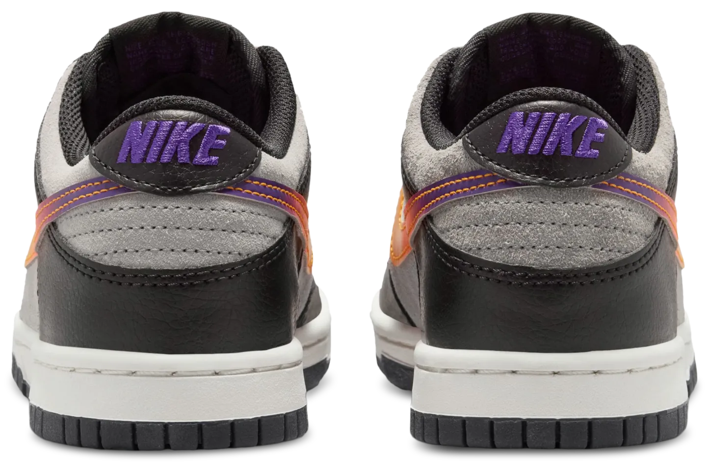 Nike Dunk Low 童款 - Grey/Purple/Orange - Image 3