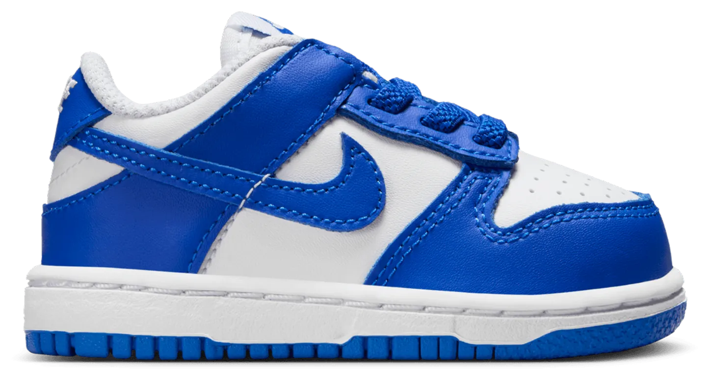 Nike Dunk Low 童款 - White/Blue - Image 1