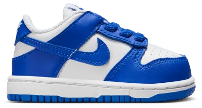 Nike Dunk Low 童款 - White/Blue - Image 1