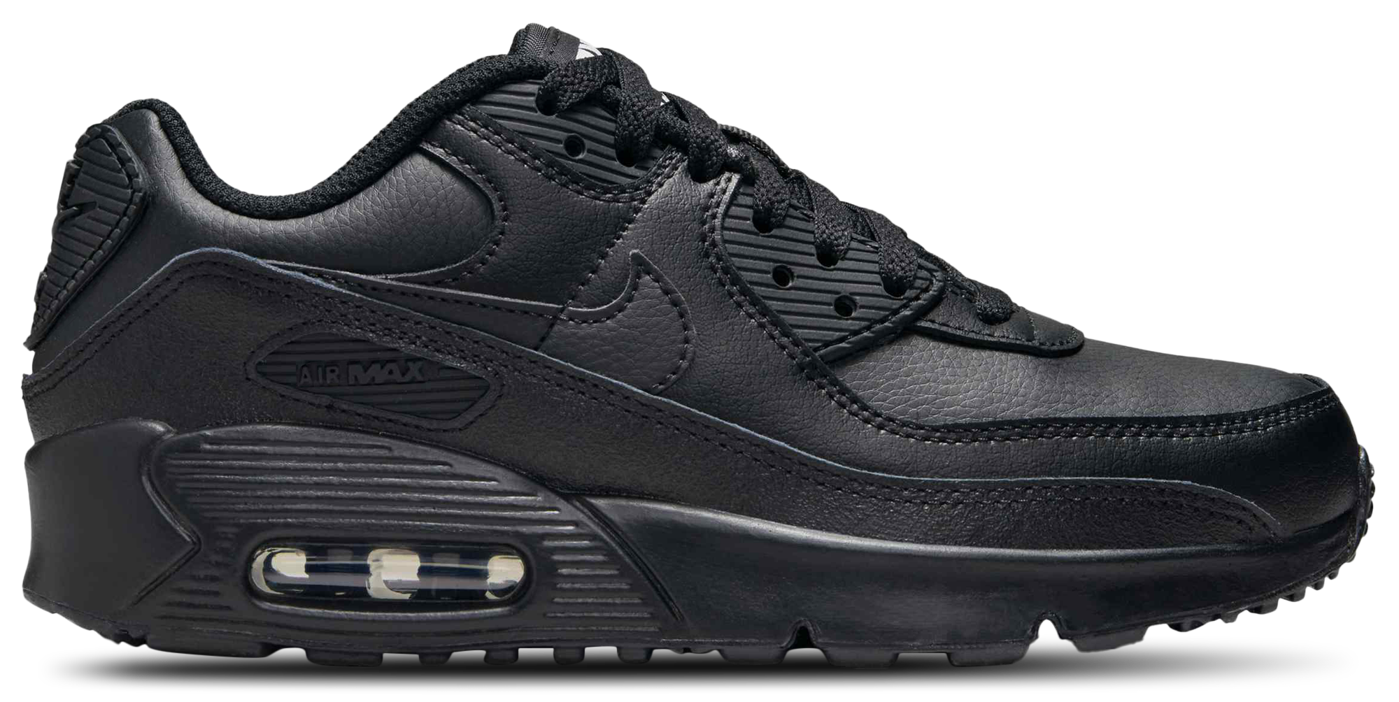 Nike Air Max 90 童款 - Black/Black/White - Image 1