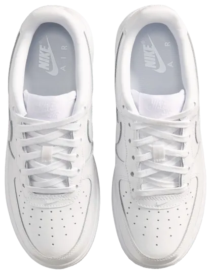Nike Air Force 1 Low 童款 - White/White - Image 4