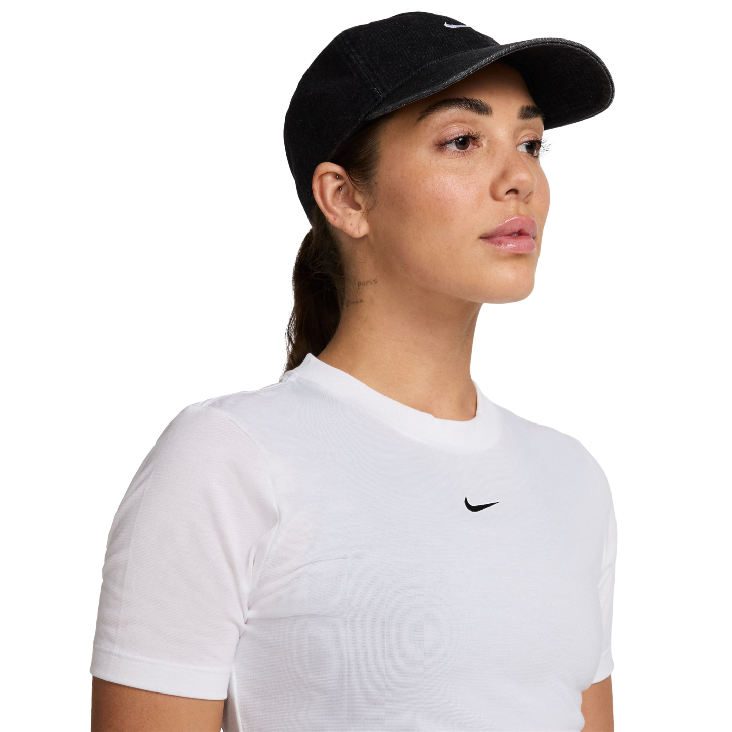 Nike Club Denim Cap - White/Black - Image 3