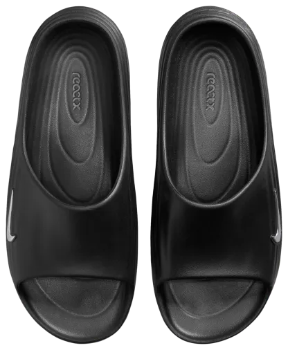 Nike Reactx Rejuven8 Slides - Black/Gamma Blue/Metallic Silver - Image 4
