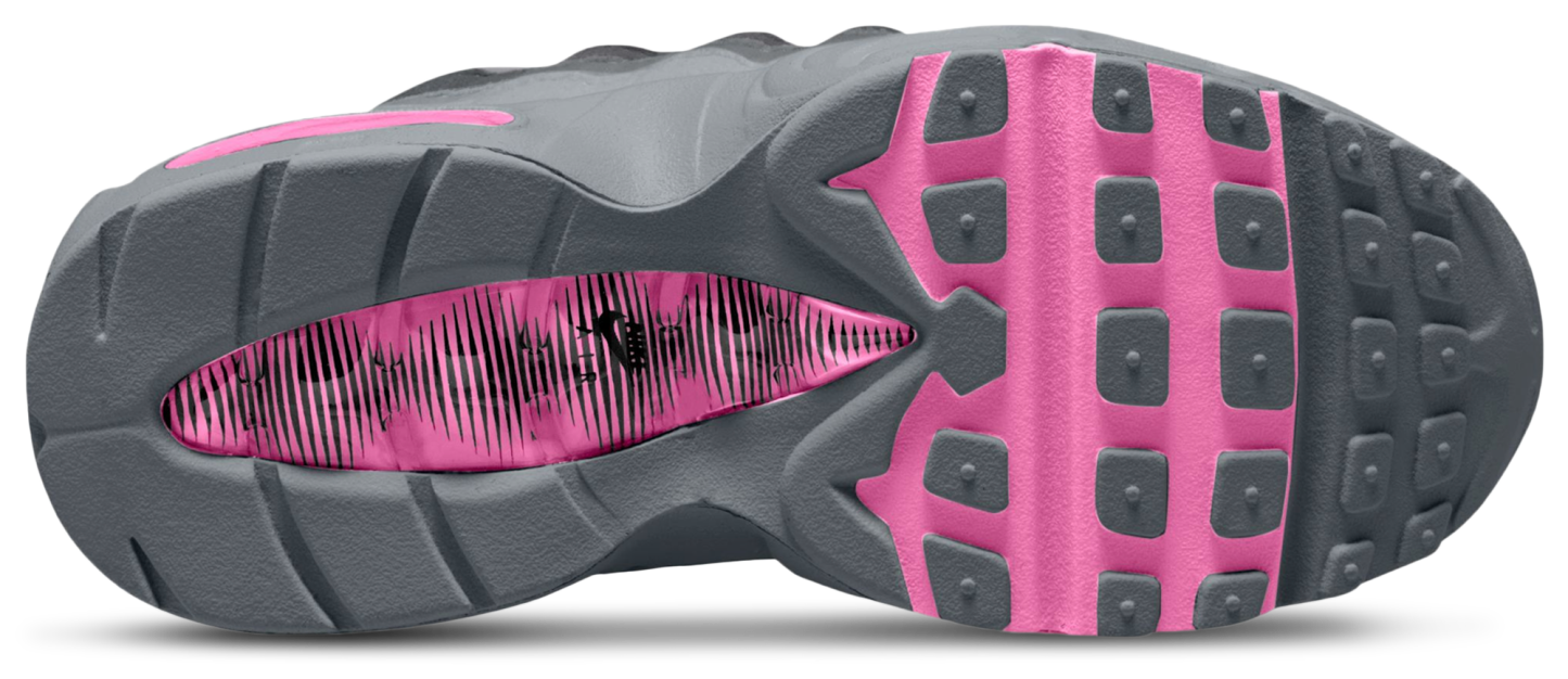 Nike Air Max 95 童款 - Playful Pink/Cool Gray/Black - Image 4