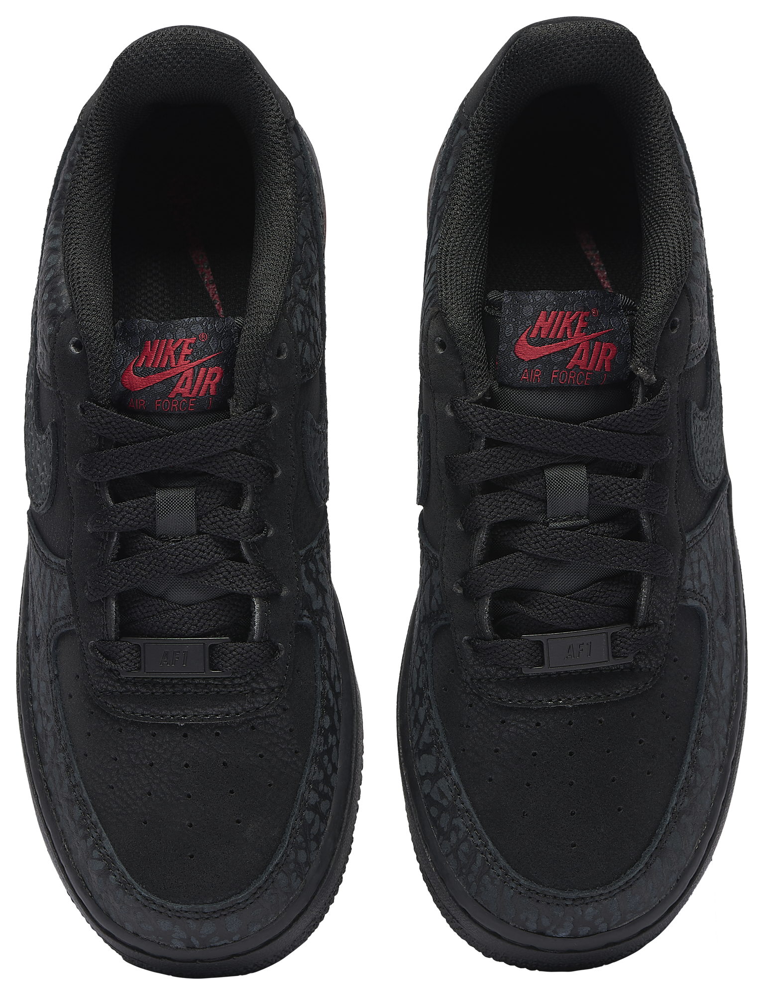 Nike Air Force 1 Low 童款 - Black/Grey/Red - Image 4